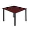 Kee Square Tables > Breakroom Tables > Kee Square & Round Tables, Wood, Metal Top, Mahogany TB4848MHBPBK - alternate 1